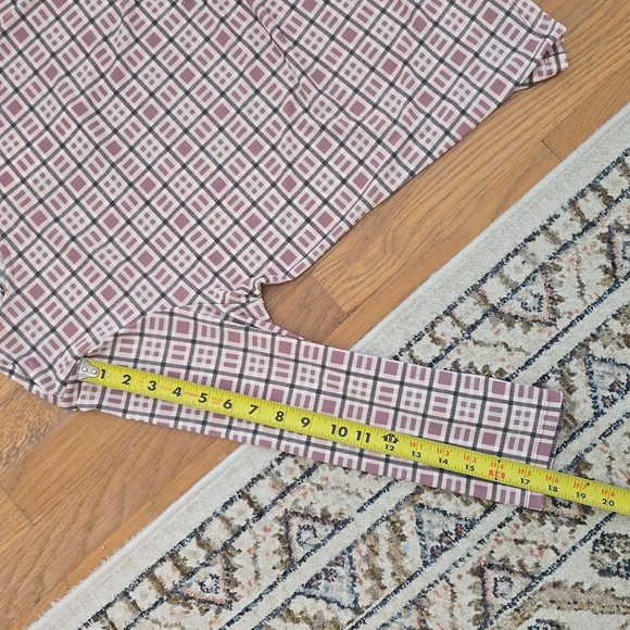 LIZ CLAIBORNE WOMEN'S ROSE AND PURPLE PLAID PULLOVER TOP SIZE LARGE - Picture 13 of 15